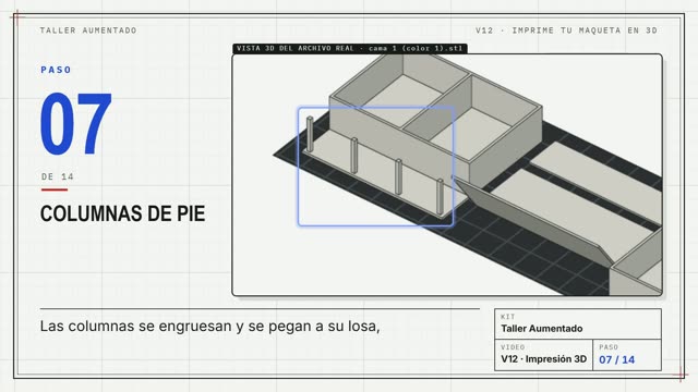 Camas de impresión 3D de una maqueta